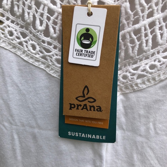 NWT Prana White Petra Organic Cotton Swing Tank - Picture 10 of 11
